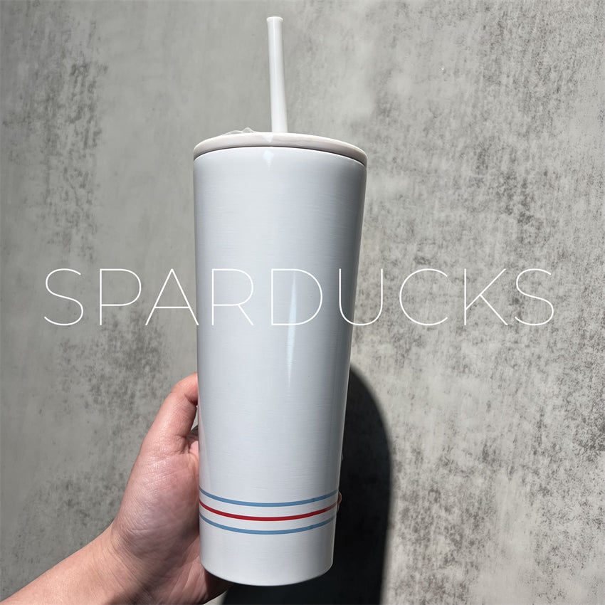 16oz Hongkong White Stainless Tumbler