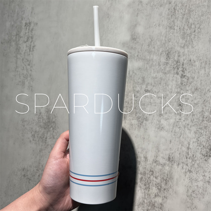 16oz Hongkong White Stainless Steel Tumbler