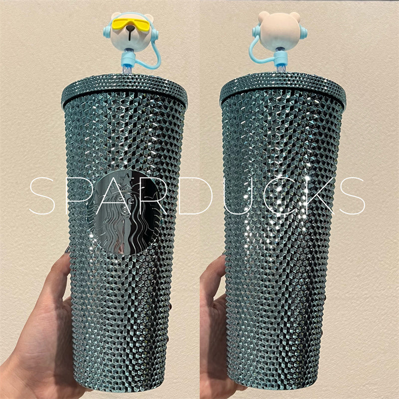 24oz Taiwan 2021 Matte Blue Studded Tumbler – SPARDUCKS