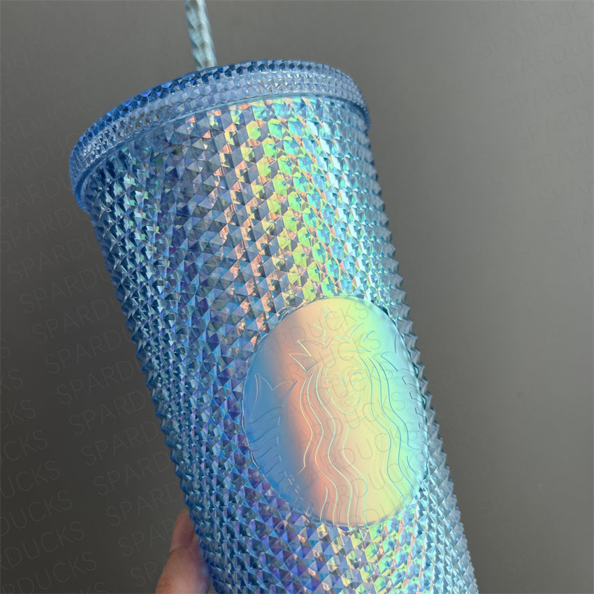 24oz Thailand Baby Blue Studded Cup