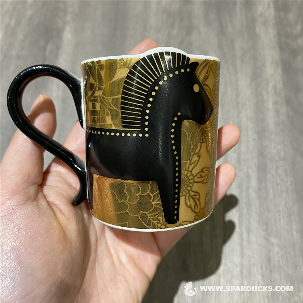 3oz Korea 2014 Blue Horse Gold Demi Mug HTF – SPARDUCKS 3oz Korea 2014 Blue Horse Gold Demi Mug HTF – SPARDUCKS
