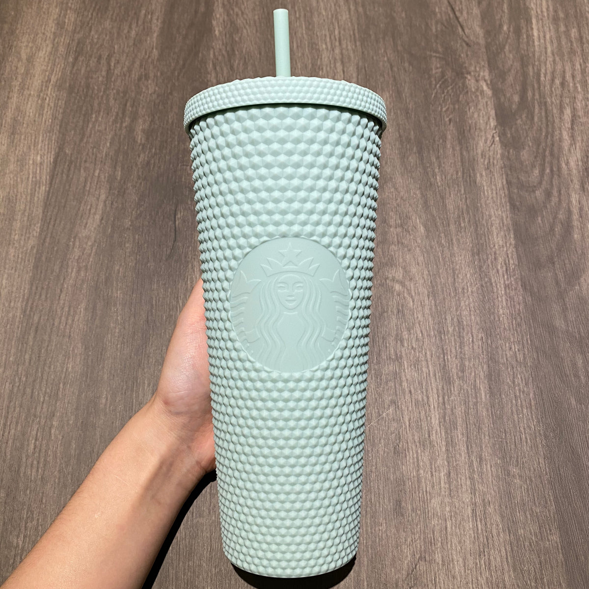 24oz China Mint Green Matte Studded Tumbler