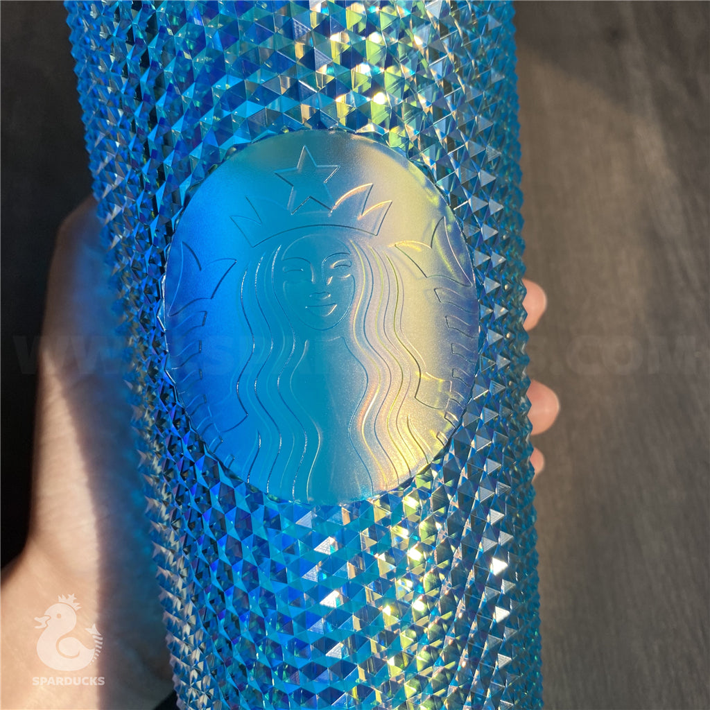 24oz China Blue Bunny Studded Tumbler