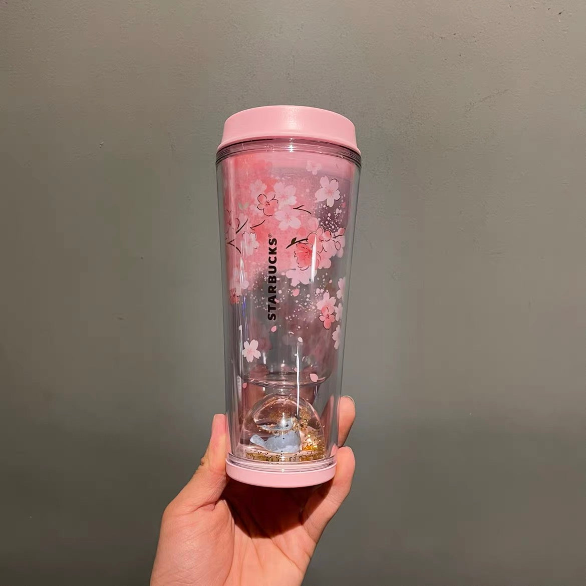 Pink Cherry Blossom sakura Starbucks Cold Hot Tumbler Cup 12 Oz