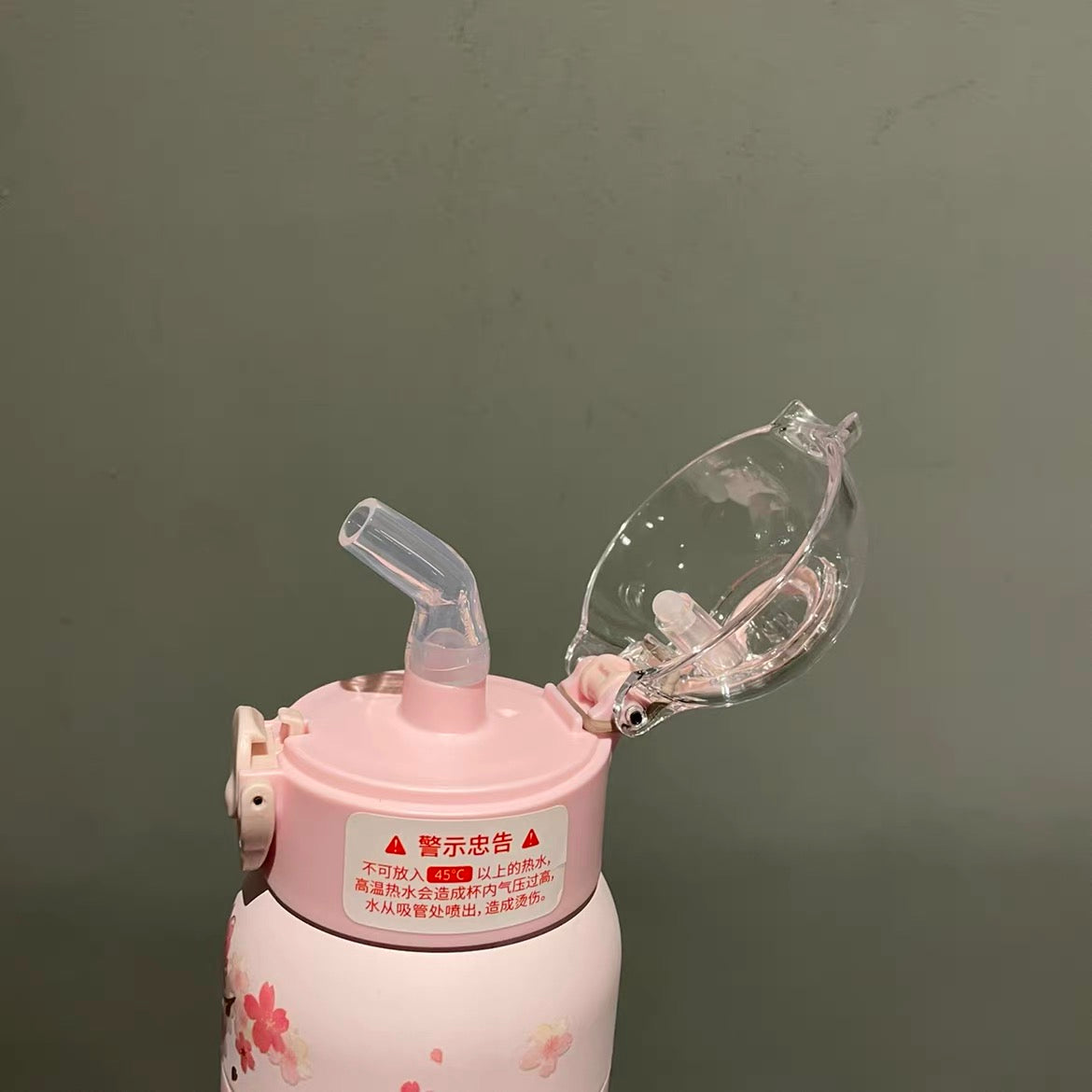 12oz China Pink Sakura SS bottle with Bag