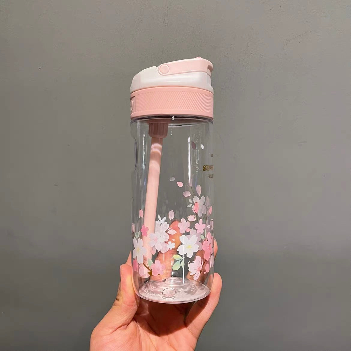 20oz China Sakura Plastic Kambukka Tumbler With Straw