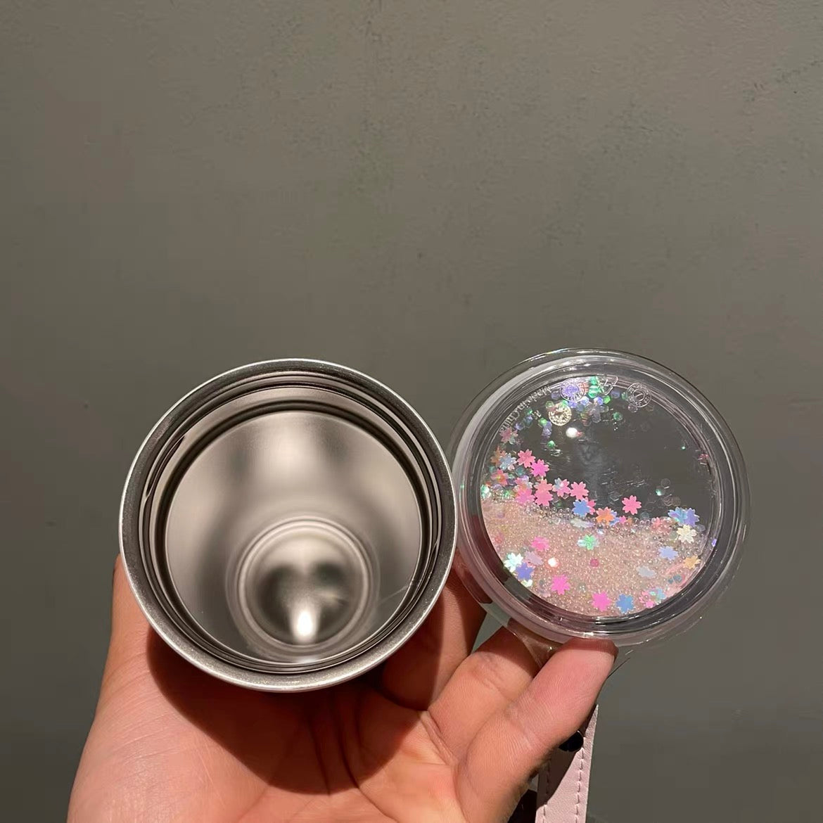 12oz China Pink Sakura Stainless Steel Tumbler