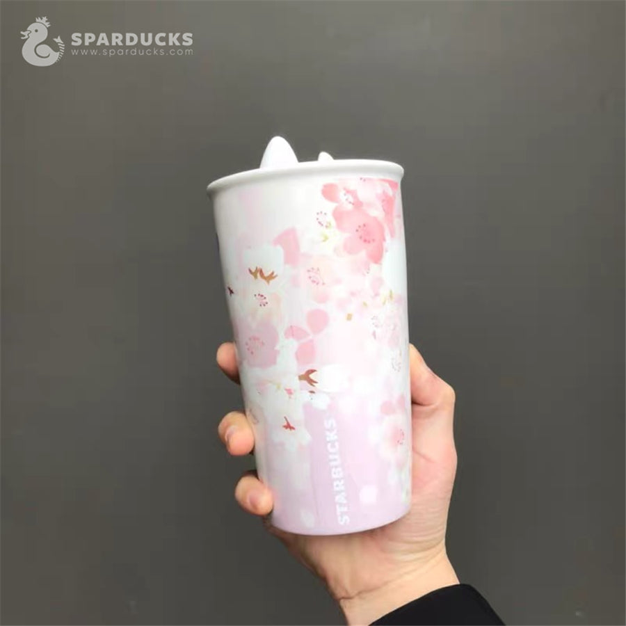 12oz China Sakura Kitten Double Wall Ceramic
