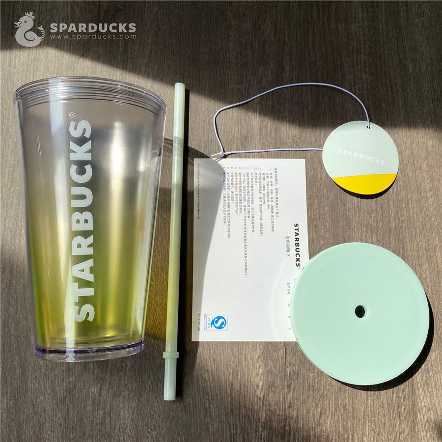 16oz Grande China Yellow Gradient Plastic Cup
