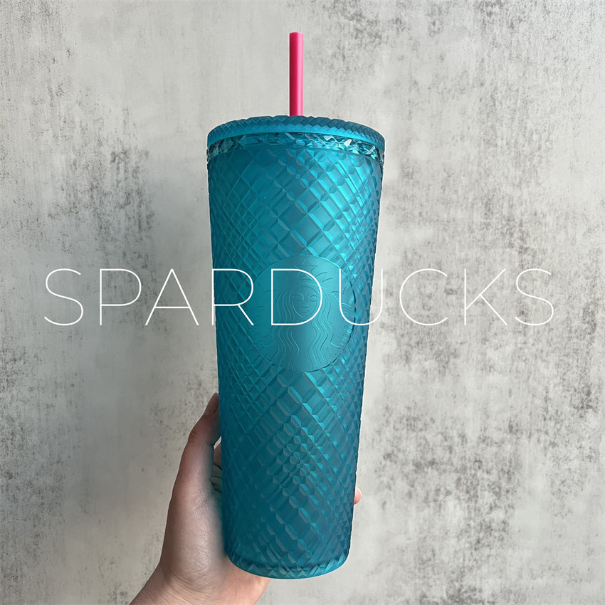 **Jeweled Cup with Straw - 24oz