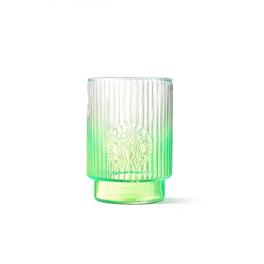 14oz China Summer Gradient Fluorescent Pink/Green Glass