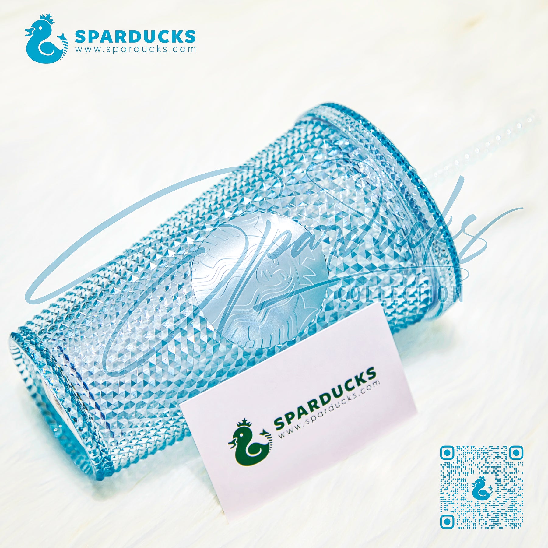 16oz Grande Japan Icy Blue Studded Tumbler