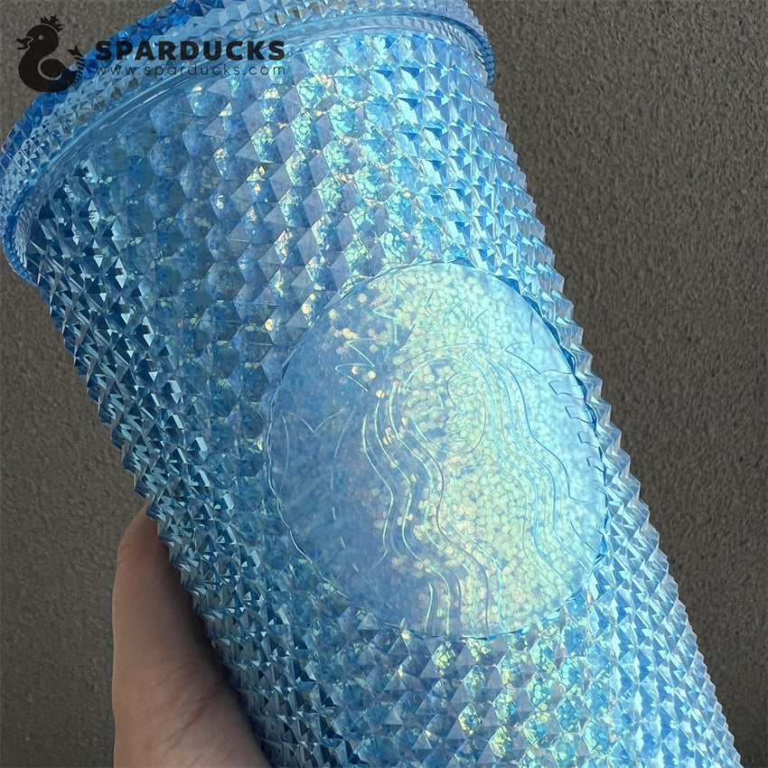 16oz Grande Japan Glitter Blue Studded Tumbler