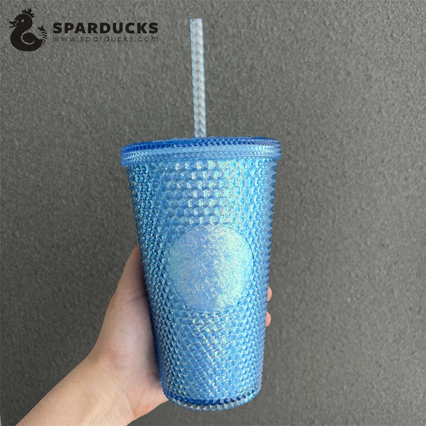 16oz Grande Japan Glitter Blue Studded Tumbler