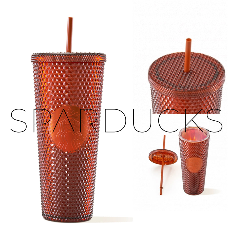 24oz China Pumpkin Studded Tumbler