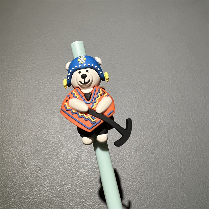 7mm Cute Straw Topper *Latin Bearista