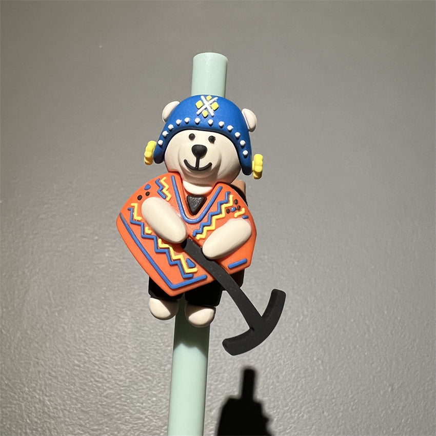 7mm Cute Straw Topper *Latin Bearista
