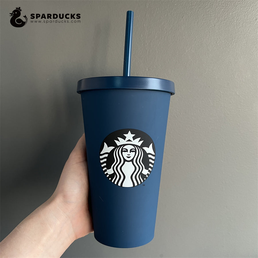 16oz Japan Navy Blue Plastic Cold Cup