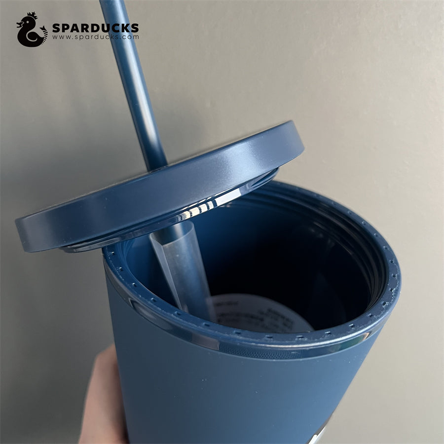 16oz Japan Navy Blue Plastic Cold Cup