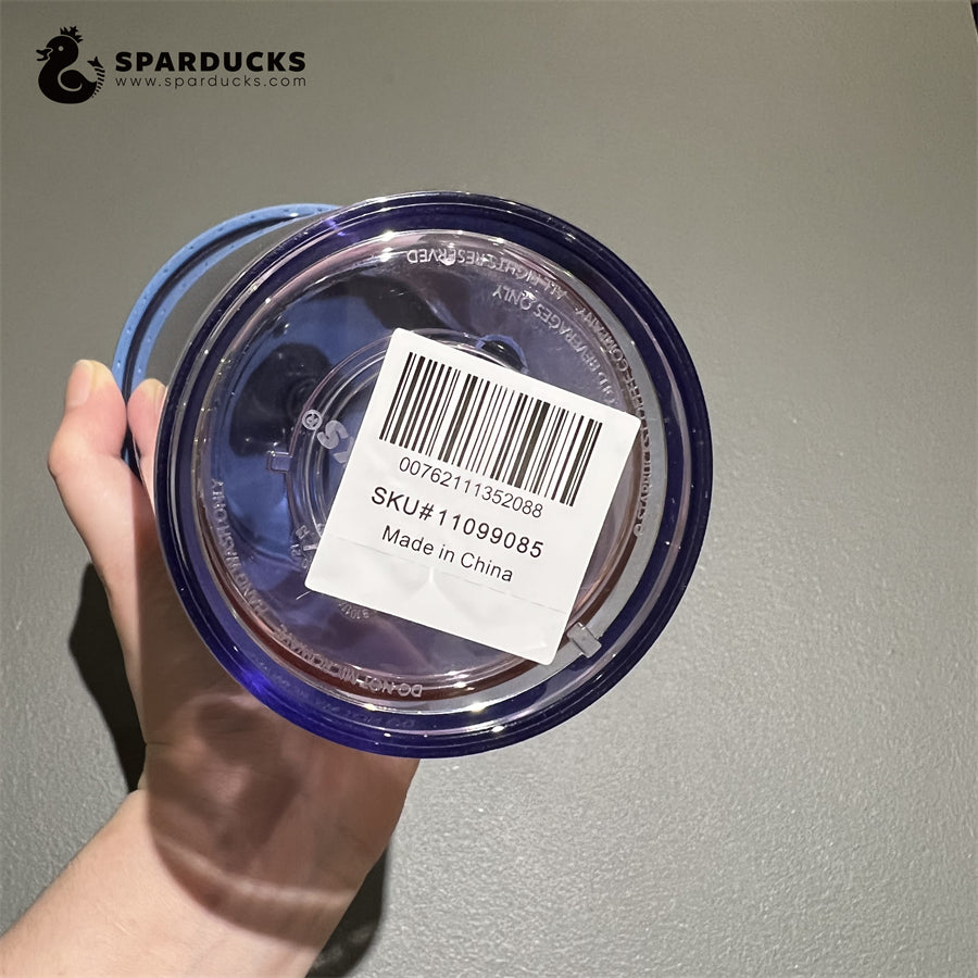 16oz Taiwan 2019 Pared Plastic Cold Cup with Straw