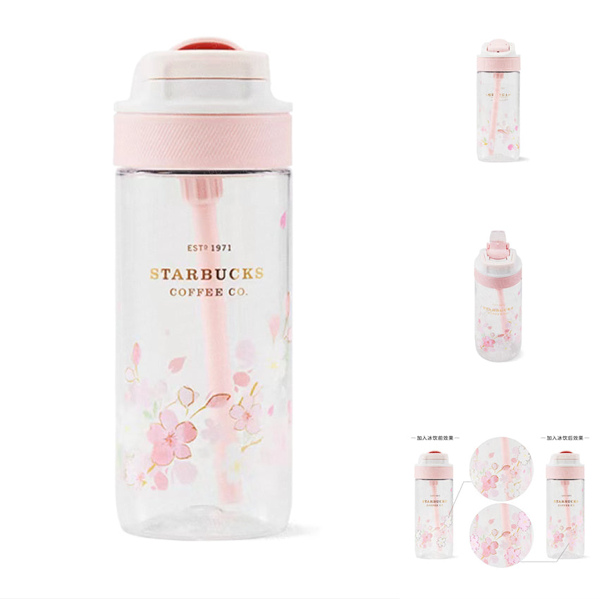 20oz China Sakura Plastic Kambukka Tumbler With Straw