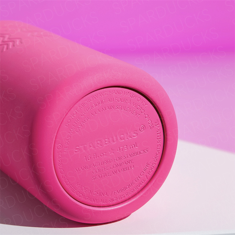 16oz China Summer Fluorescent Pink SS Bottle