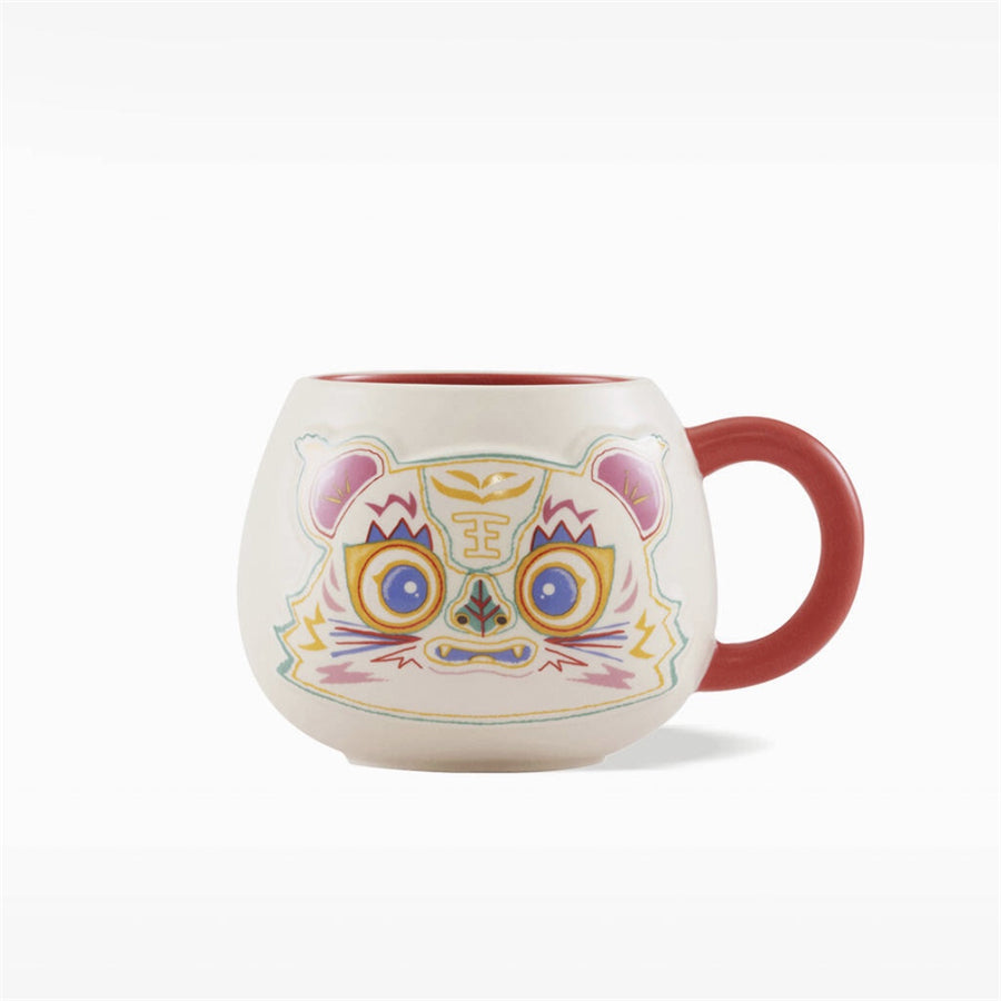 3oz/14oz China White Tiger Head Mug