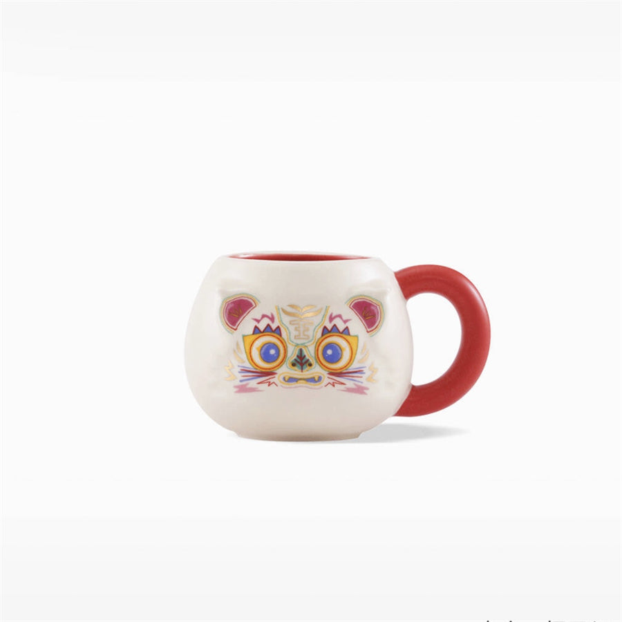 3oz/14oz China White Tiger Head Mug