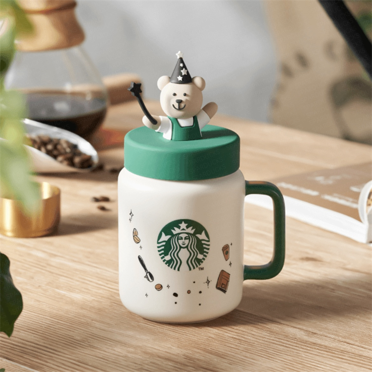 16oz China Magic Bearista Ceramic Mason Cup