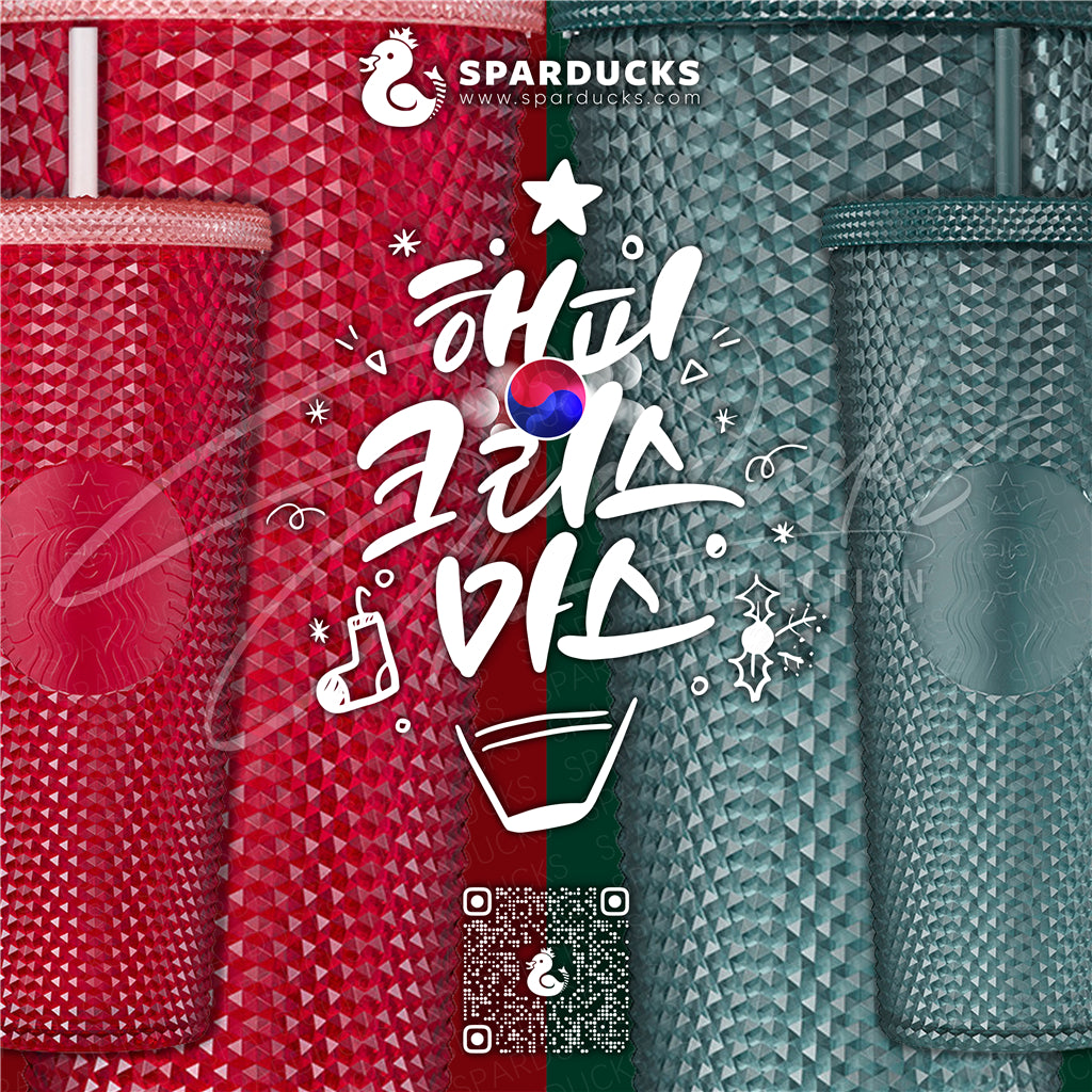 Starbucks Korea Holy bling Red Christmas slick 24oz studded straw cup