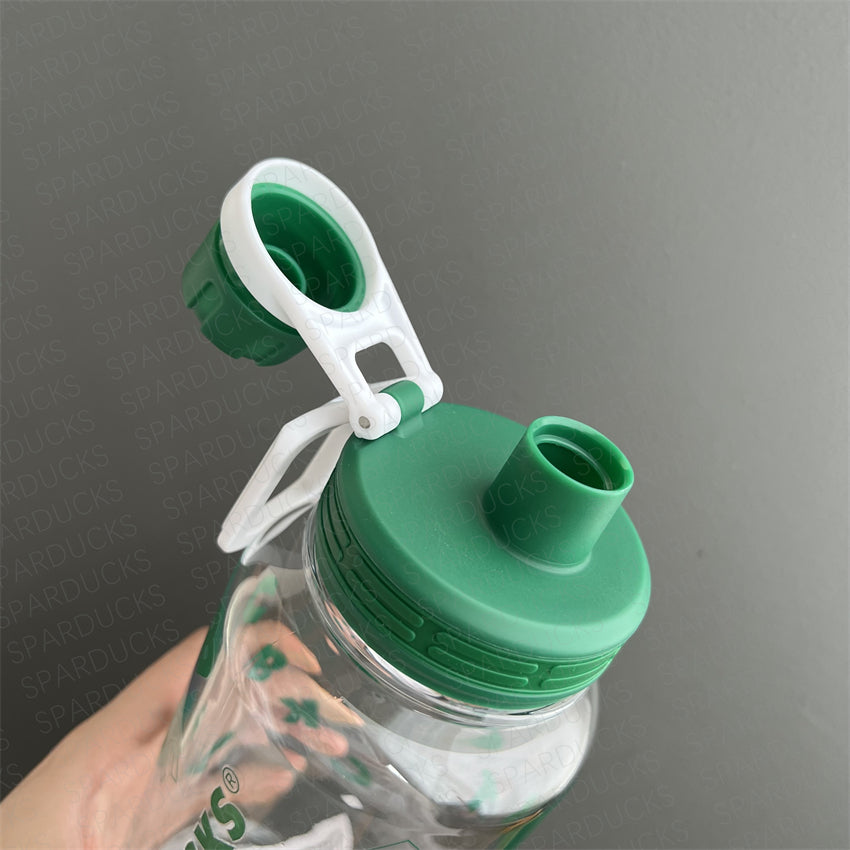 35oz China White&Green Plastic Cold Water Bottle