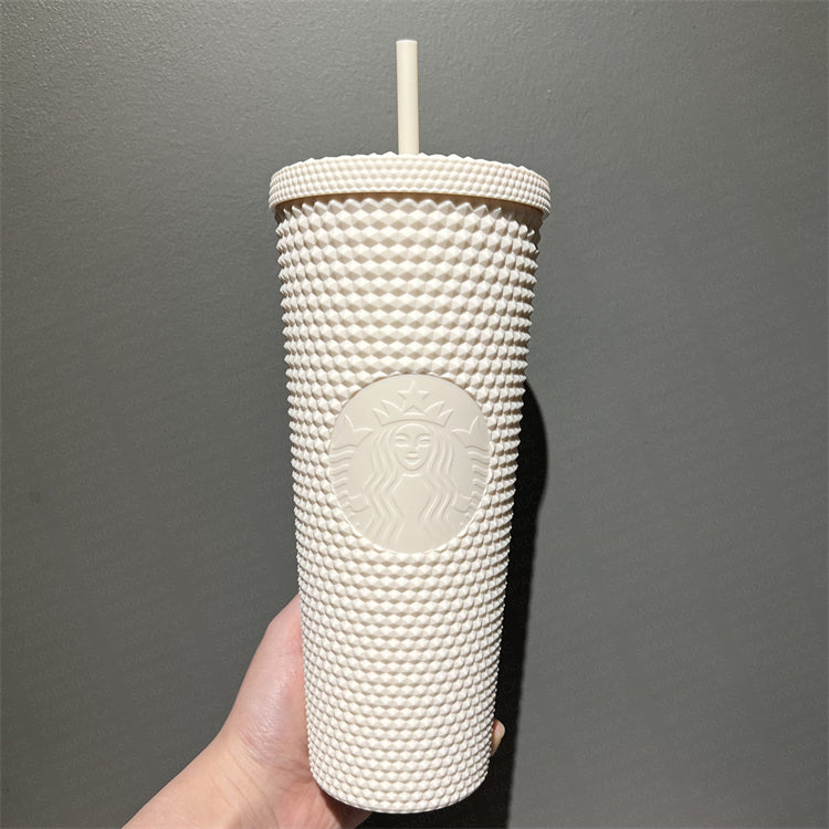 24oz China 2022 Matte White Studded Cold Cup