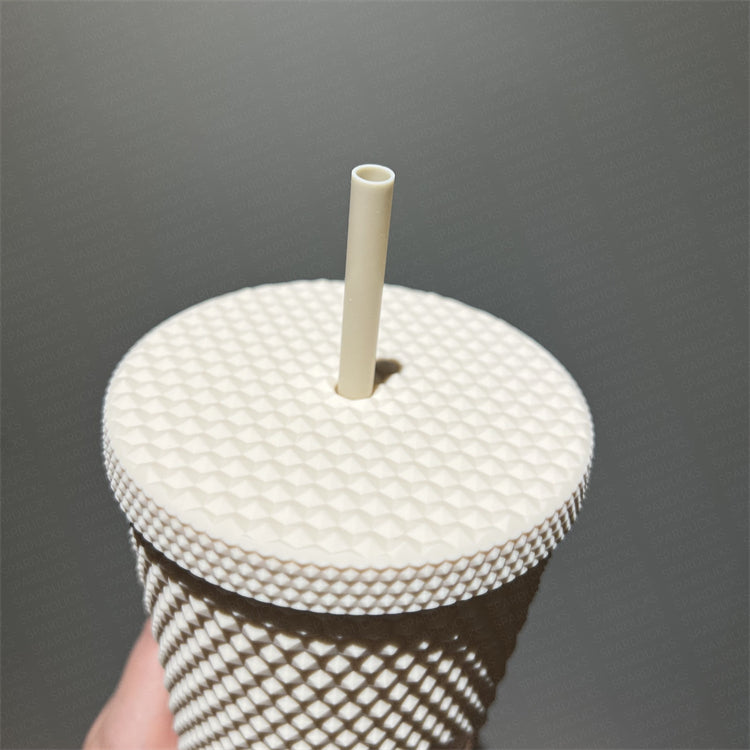 24oz China 2022 Matte White Studded Cold Cup