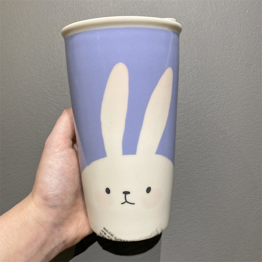 12oz Taiwan 2019 Blue Bunny Double Wall Ceramic Tumbler