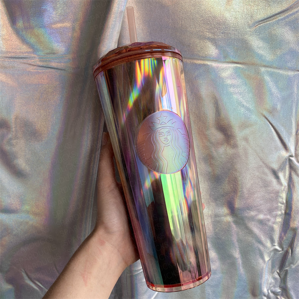 Starbucks Rose Gold Iridescent Cold Cup 24 Ounce