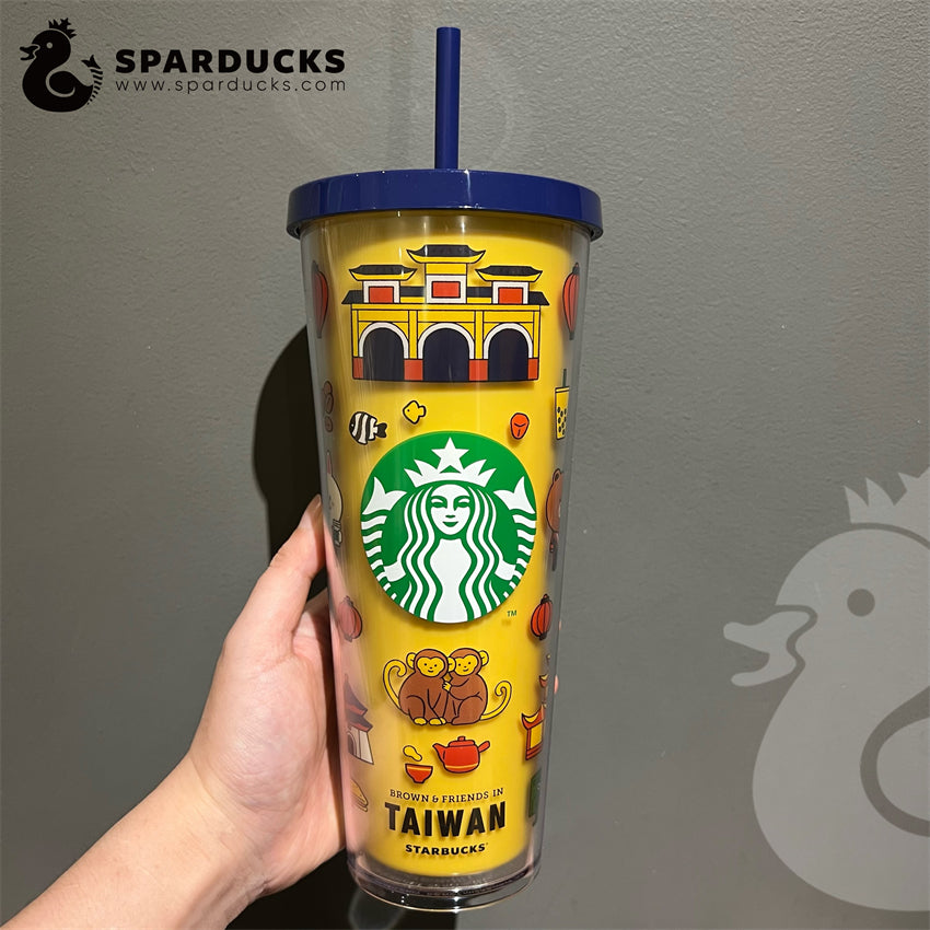 24oz Taiwan LINE FRIENDS Plastic Cold Cup