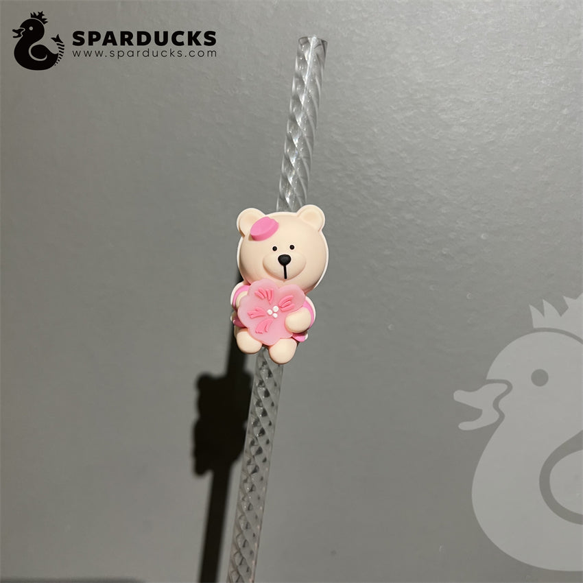 7mm Cute Straw Topper *Sakura Bearista