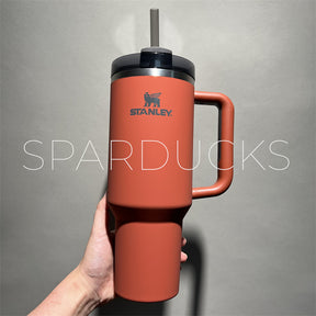 40oz Brick-red SS Tumbler with Straw