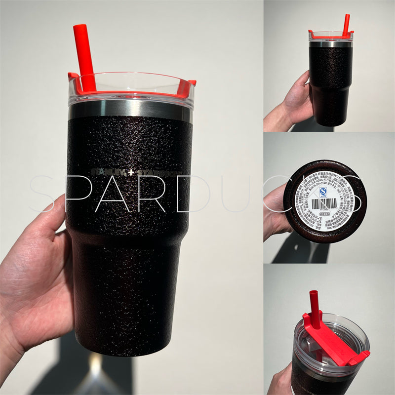 20oz Black SS Tumbler with Straw