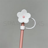 7mm Cute Straw Topper *White Flower