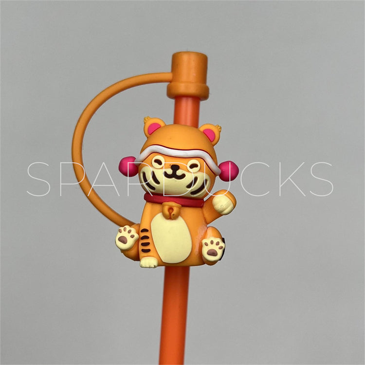 7mm Cute Straw Topper *Tiger