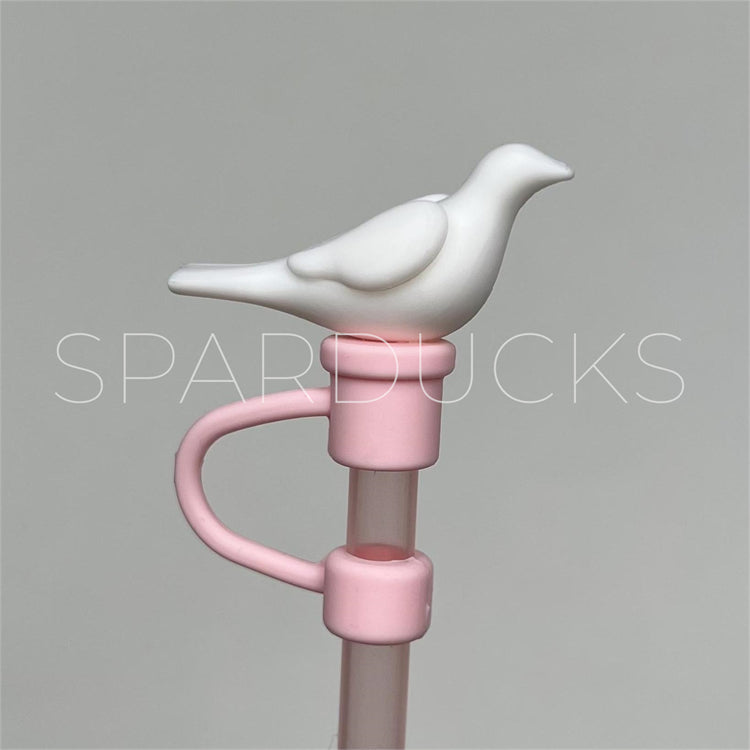 7mm Cute Straw Topper *Pink Dove