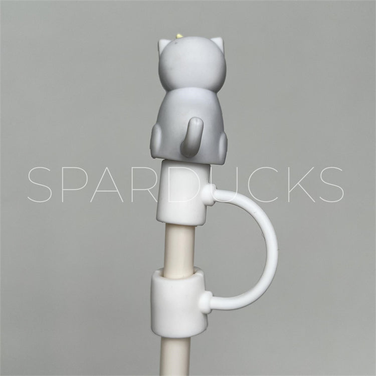 7mm Cute Straw Topper *Sweet Cat