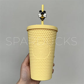 16oz Matte Yellow Studded Cold Cup