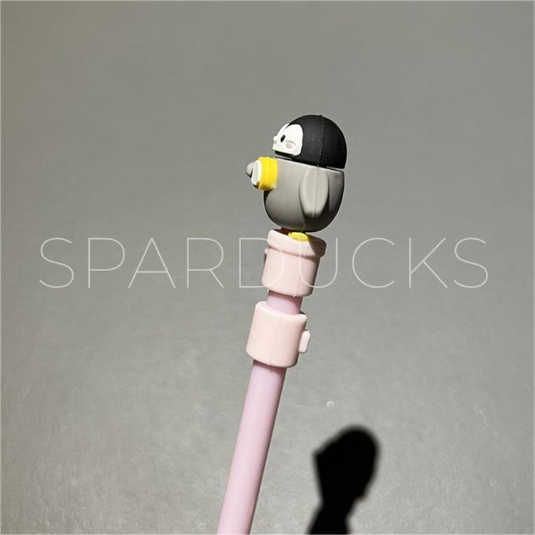 7mm Cute Straw Topper *Penguin