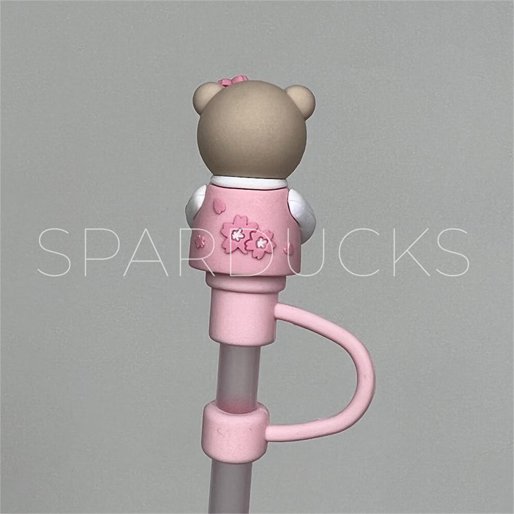 7mm Cute Straw Topper *Sakura Bear