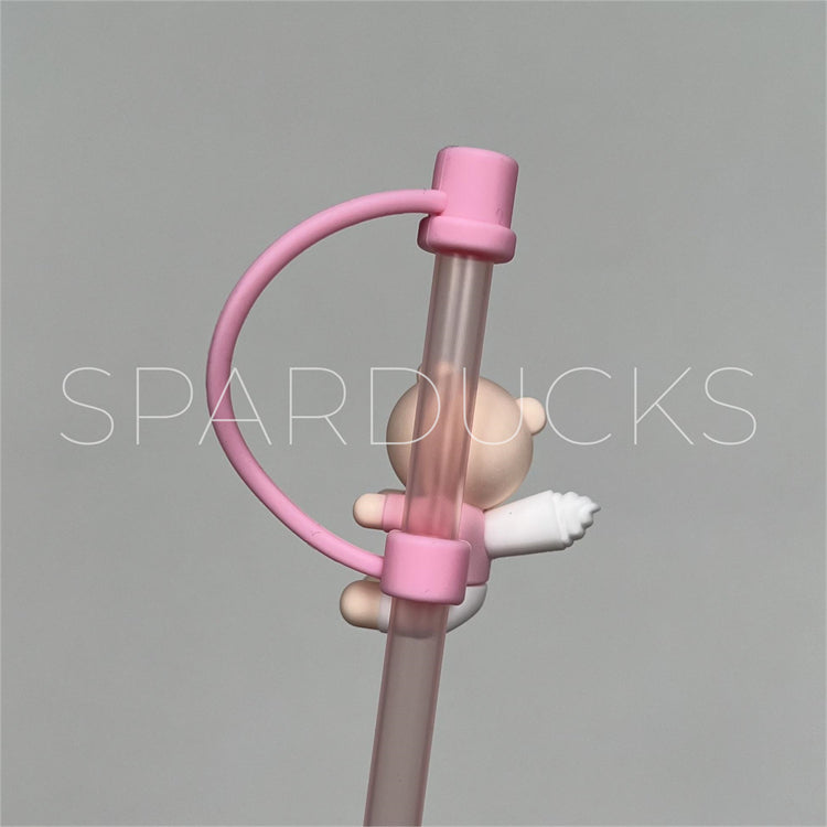 7mm Cute Straw Topper *Pink Baer