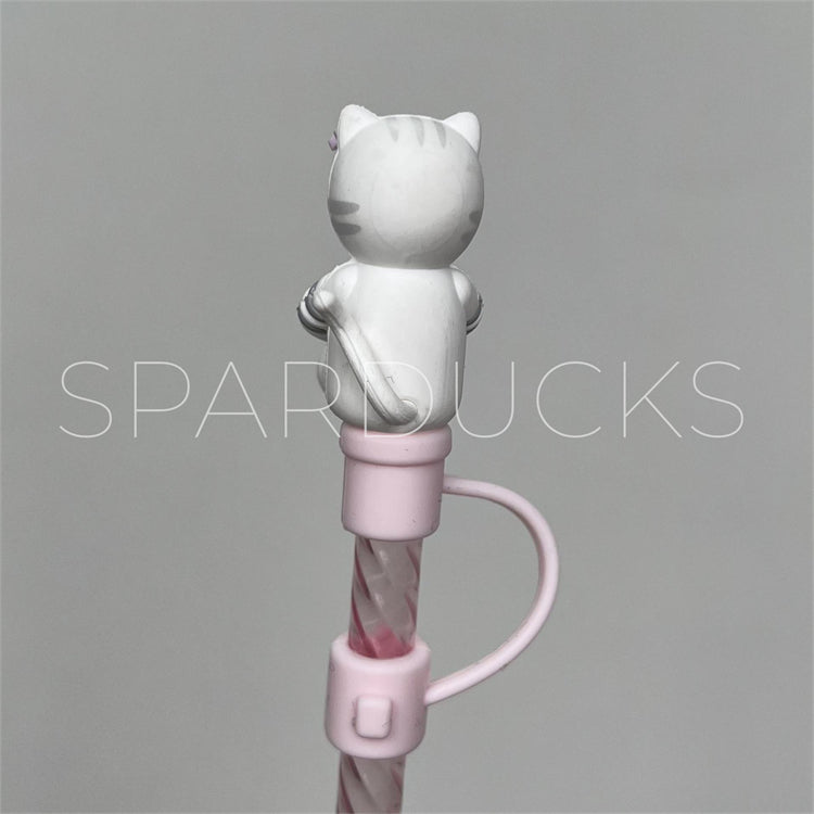 7mm Cute Straw Toppers *Sakura Cat