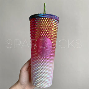 New Starbucks Summer 2022 Bling Studded Dragon Fruit 24oz Tumbler Venti New Starbucks Summer 2022 Bling Studded Dragon Fruit 24oz Tumbler Venti