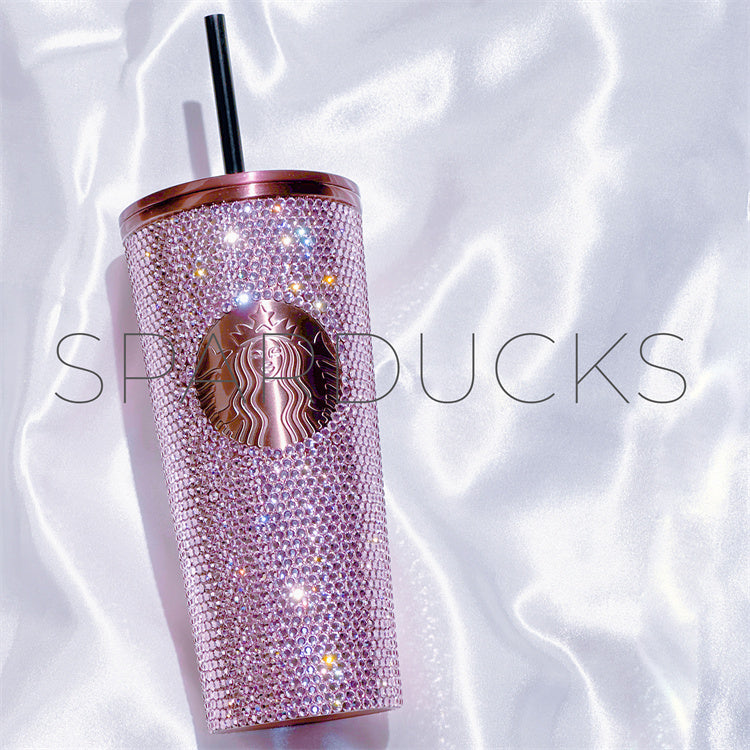 Duck Duck Shimmer Tumbler with custom topper